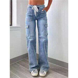 Washed Jeans with Pockets